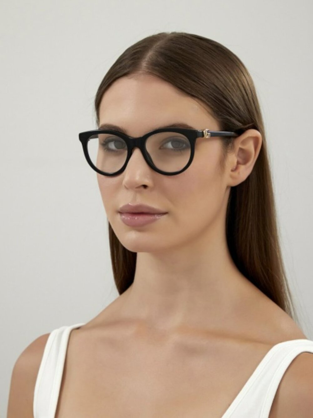 GUCCI GG1074O 004 SHINY BLACK CAT EYE EYEGLASSES